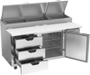 DPD67HC-3 | 67" Three Drawer One Door Pizza Prep Table