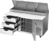 DPD67HC-3 | 67" Three Drawer One Door Pizza Prep Table