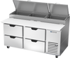 DPD67HC-4 | 67" Four Drawer Pizza Prep Table