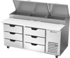 DPD67HC-6 | 67" Six Drawer Pizza Prep Table