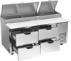 DPD72HC-4 | 72" Four Drawer Pizza Prep Table