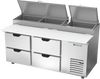 DPD72HC-4 | 72" Four Drawer Pizza Prep Table