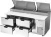 DPD72HC-4 | 72" Four Drawer Pizza Prep Table