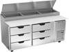 DPD72HC-6 | 72" Six Drawer Pizza Prep Table