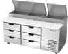 DPD72HC-6 | 72" Six Drawer Pizza Prep Table