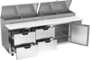 DPD93HC-4 | 93" Four Drawer One Door Pizza Prep Table