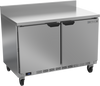 WTF48AHC-FIP | 48" Worktop Two Door Freezer with Foamed-In Backsplash
