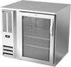 BB36HC-FG-S | 36" Glass Door Food Rated Back Bar in Stainless Steel