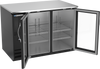 BB48HC-FG-B | 48" Glass Doors Food Rated Back Bar in Black