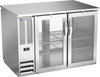 BB48HC-FG-PT-S | 48" Glass Doors Food Rated Pass-thru Back Bar in Stainless Steel BB48HC-FG-PT-S | 48" Glass Doors Food Rated Pass-thru Back Bar in Stainless Steel