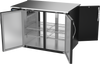 BB48HC-F-PT-B | 48" Solid Doors Food Rated Pass-thru Back Bar in Black BB48HC-F-PT-B | 48" Solid Doors Food Rated Pass-thru Back Bar in Black