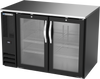 BB48HC-G-B | 48" Glass Doors Back Bar in Black