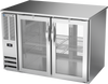 BB48HC-G-PT-S | 48" Glass Doors Pass-thru Back Bar in Stainless Steel
