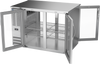 BB48HC-G-PT-S | 48" Glass Doors Pass-thru Back Bar in Stainless Steel
