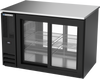 BB48HC-GS-F-PT-B | 48" Sliding Glass Doors Food Rated Pass-thru Back Bar in Black