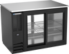 BB48HC-GS-PT-B | 48" Sliding Glass Doors Pass-thru Back Bar in Black BB48HC-GS-PT-B | 48" Sliding Glass Doors Pass-thru Back Bar in Black