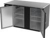 BB58HC-F-B | 58" Solid Doors Food Rated Back Bar in Black BB58HC-F-B | 58" Solid Doors Food Rated Back Bar in Black