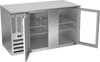 BB58HC-FG-S | 58" Glass Doors Food Rated Back Bar in Stainless Steel