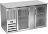 BB58HC-G-S | 58" Glass Doors Back Bar in Stainless Steel