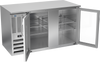 BB58HC-G-S | 58" Glass Doors Back Bar in Stainless Steel