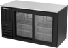 BB58HC-GS-B | 58" Sliding Glass Doors Back Bar in Black