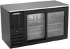 BB58HC-GS-B | 58" Sliding Glass Doors Back Bar in Black