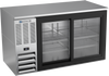 BB58HC-GS-S | 58" Sliding Glass Doors Back Bar in Stainless Steel