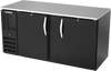 BB68HC-B | 68" Solid Doors Back Bar in Black