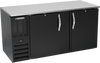 BB68HC-B | 68" Solid Doors Back Bar in Black