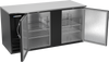 BB68HC-B | 68" Solid Doors Back Bar in Black