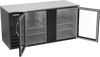 BB68HC-FG-B | 68" Glass Doors Food Rated Back Bar in Black BB68HC-FG-B | 68" Glass Doors Food Rated Back Bar in Black