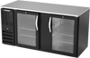 BB68HC-FG-B | 68" Glass Doors Food Rated Back Bar in Black BB68HC-FG-B | 68" Glass Doors Food Rated Back Bar in Black