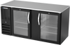 BB68HC-FG-B | 68" Glass Doors Food Rated Back Bar in Black