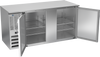 BB68HC-F-S | 68" Solid Doors Food Rated Back Bar in Stainless Steel