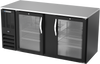 BB68HC-G-B | 68" Glass Doors Back Bar in Black BB68HC-G-B | 68" Glass Doors Back Bar in Black