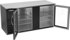 BB68HC-G-B | 68" Glass Doors Back Bar in Black
