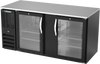 BB68HC-G-B | 68" Glass Doors Back Bar in Black
