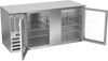 BB68HC-G-S | 68" Glass Doors Back Bar in Stainless Steel