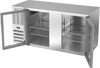 BB68HC-G-S | 68" Glass Doors Back Bar in Stainless Steel