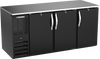 BB72HC-F-B | 72" Solid Doors Food Rated Back Bar in Black