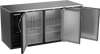BB72HC-F-B | 72" Solid Doors Food Rated Back Bar in Black