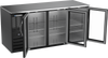 BB72HC-FG-B | 72" Glass Doors Food Rated Back Bar in Black