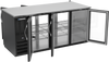 BB72HC-FG-PT-B | 72" Glass Doors Food Rated Pass-thru Back Bar in Black BB72HC-FG-PT-B | 72" Glass Doors Food Rated Pass-thru Back Bar in Black
