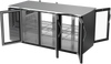 BB72HC-FG-PT-B | 72" Glass Doors Food Rated Pass-thru Back Bar in Black