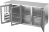 BB72HC-FG-S | 72" Glass Doors Food Rated Back Bar in Stainless Steel BB72HC-FG-S | 72" Glass Doors Food Rated Back Bar in Stainless Steel