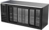 BB72HC-F-GS-B | 72" Sliding Glass Doors Food Rated Back Bar in Black BB72HC-F-GS-B | 72" Sliding Glass Doors Food Rated Back Bar in Black