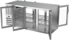 BB72HC-G-PT-S | 72" Glass Doors Pass-thru Back Bar in Stainless Steel