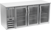 BB72HC-G-S | 72" Glass Doors Back Bar in Stainless Steel