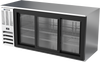 BB72HC-GS-S | 72" Sliding Glass Doors Back Bar in Stainless Steel