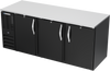 BB78HC-F-B | 78" Solid Doors Food Rated Back Bar in Black